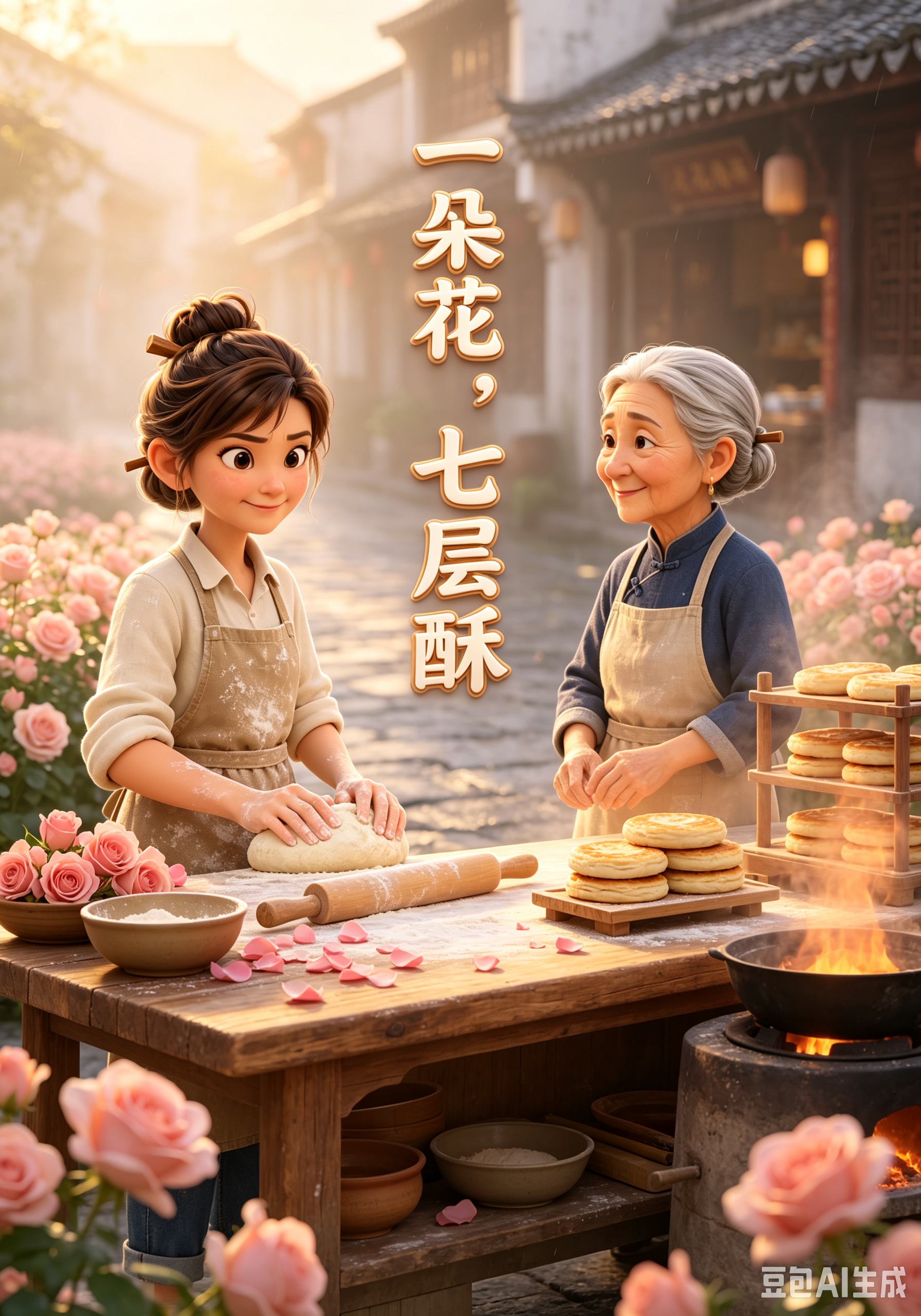 A Flower, Seven Layers of Pastry